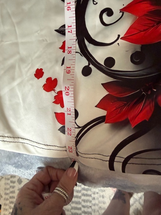 Oriental high neck Black and White Floral Long Sleeve Top - Picture 12 of 14